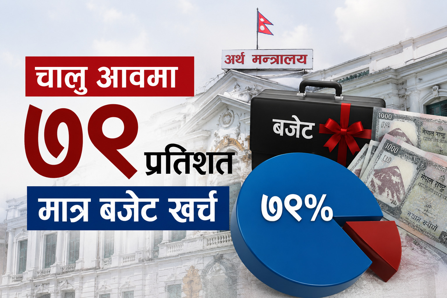 चालु आवमा ७९ प्रतिशत मात्र बजेट खर्च