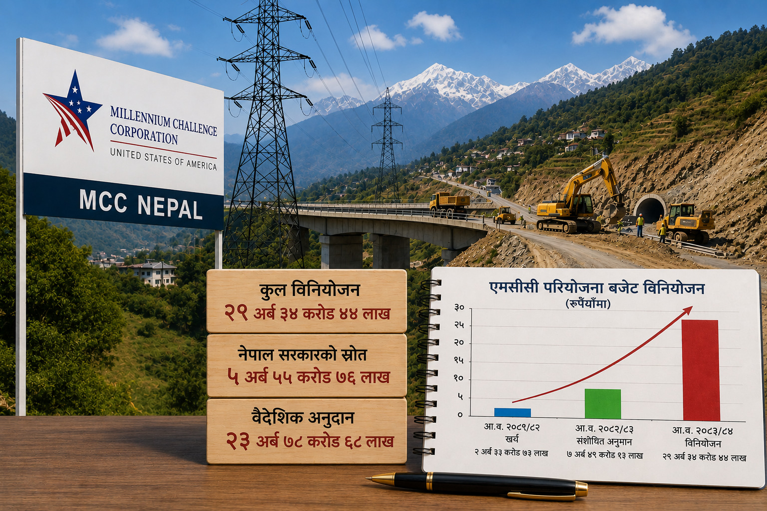 एमसीसी परियोजनाका लागि आगामी वर्ष २९ अर्बभन्दा बढी बजेट विनियोजन