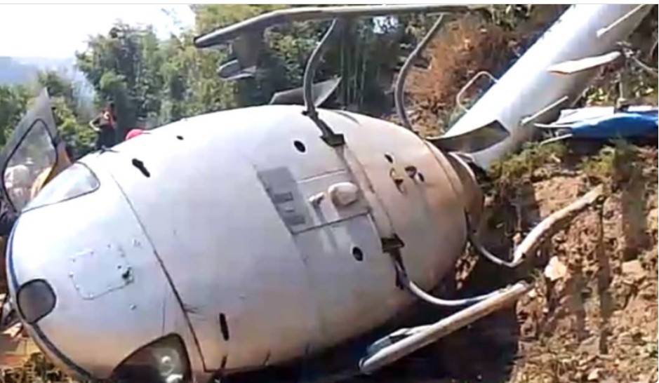 खोटाङमा एयर डाइनेस्टी हेलिकप्टर दुर्घटना