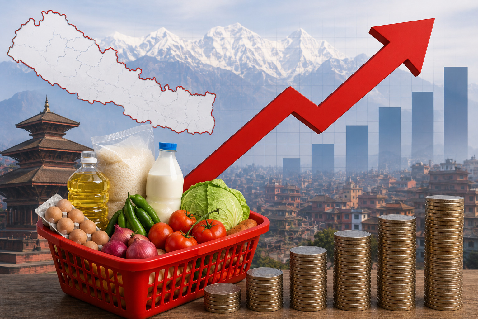 नेपालमा मुद्रास्फीति झन्डै दोब्बर, ५.०४ प्रतिशत पुग्यो