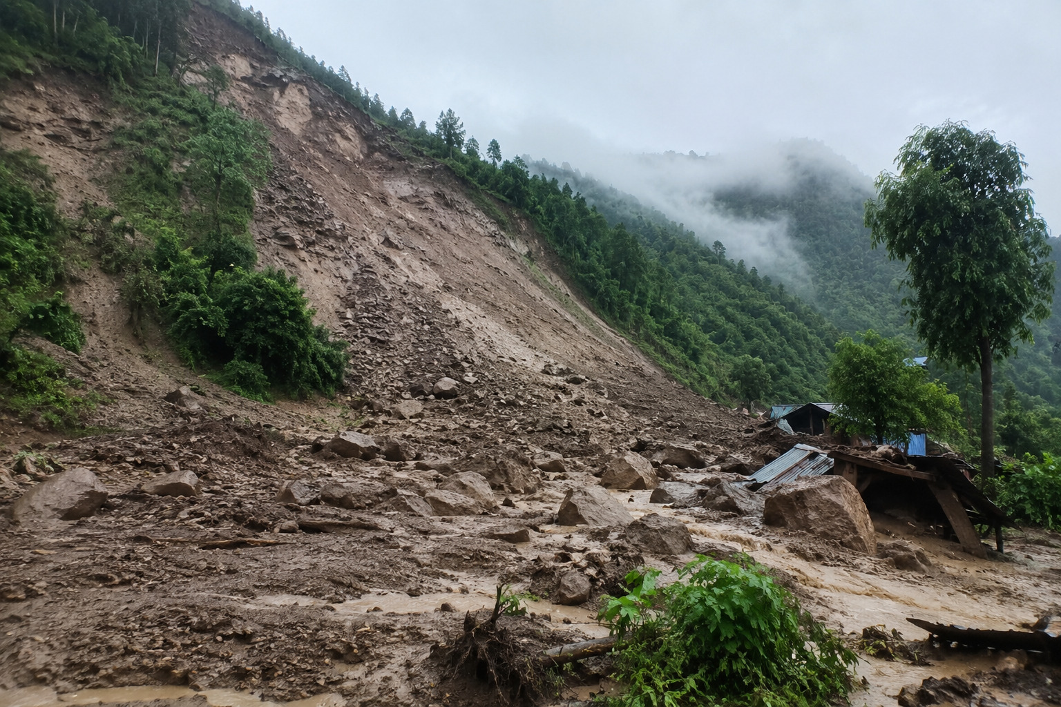 रोल्पामा पहिरोमा परी मृत्यु हुनेको संख्या सात पुग्यो