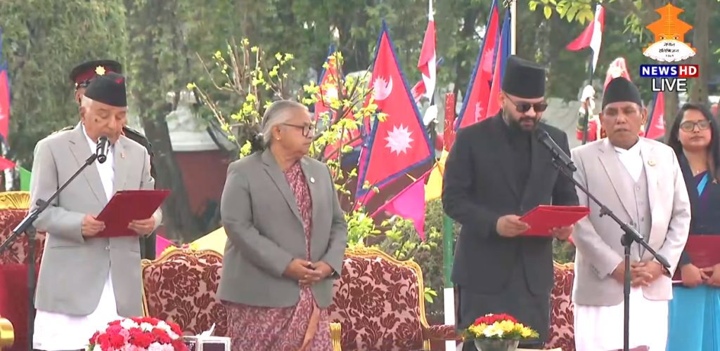 बालेन्द्र शाहले लिए प्रधानमन्त्रीको शपथ