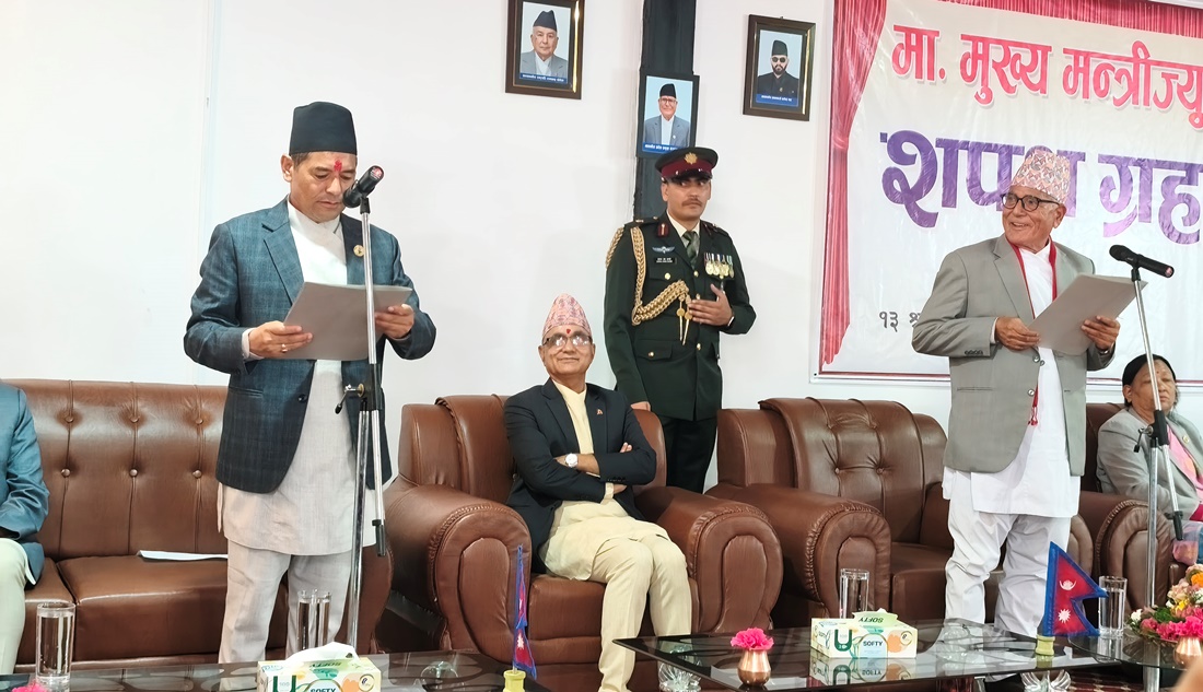 कर्णालीका मुख्यमन्त्री शाहीले लिए पद तथा गोपनीयताको शपथ